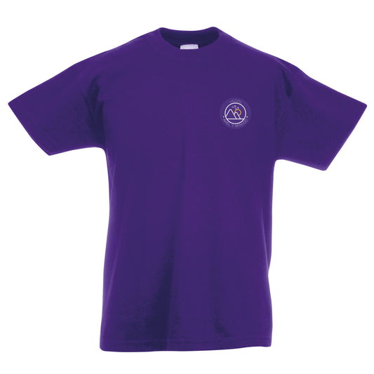 Round Neck T-Shirt including Logo - White or Purple